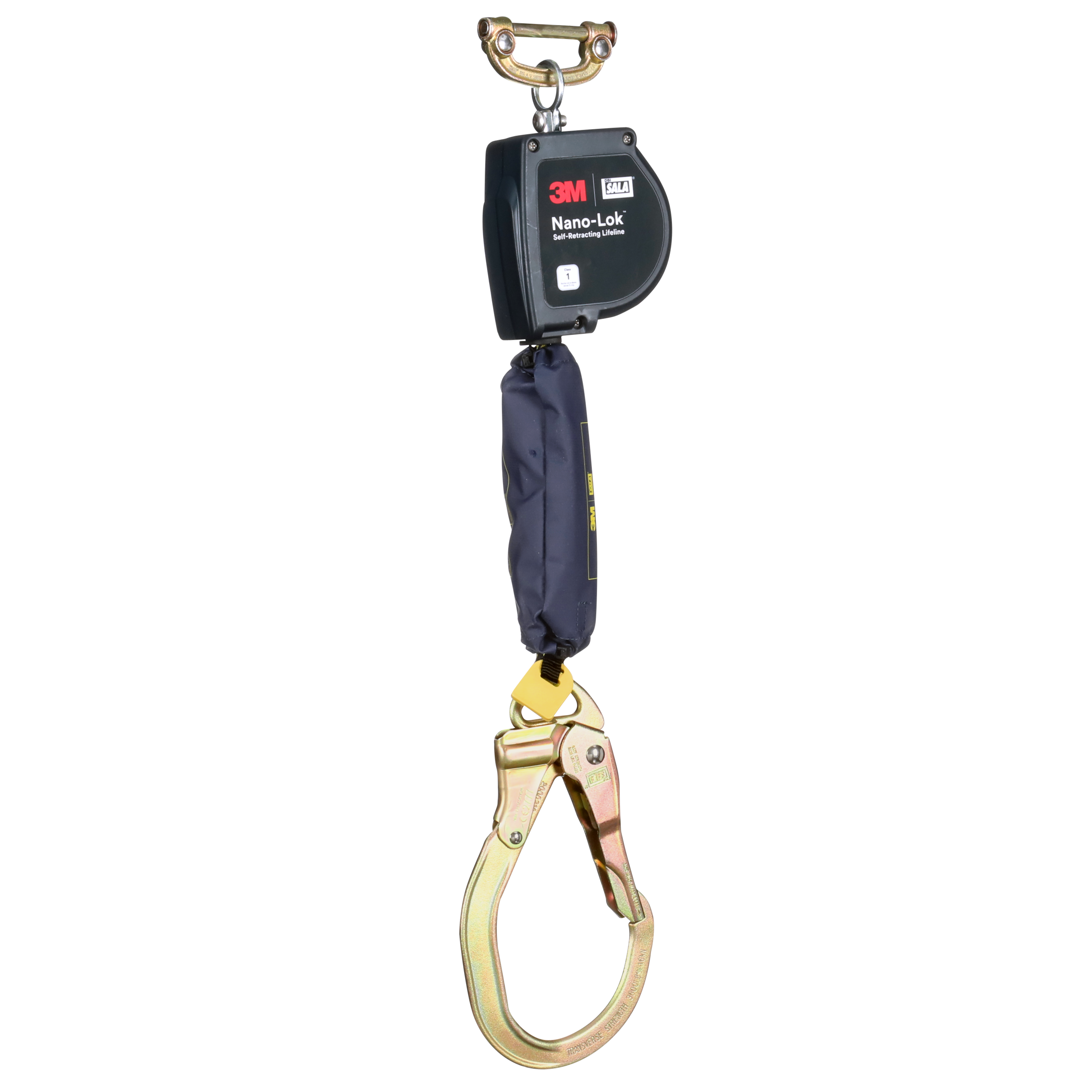 Nano-Lok XL Self-Retracting Lifeline with Quick Connect, Web, Steel Rebar Lock Hook, 9 ft., Class 1, ANSI - 3M DBI-SALA 3100601 image 0