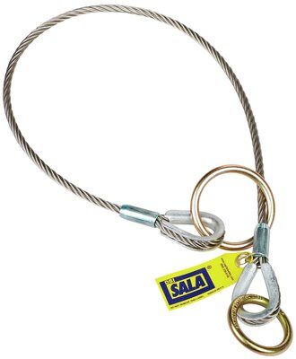 Steel Tie-off Adapter with O-ring – Pass-thru tie-off adapter - 3/8 in. 7x19 stainless steel cable -  For steel beams, pipes and scaffolding - Fall arrest anchor point - 3M DBI-SALA image 0