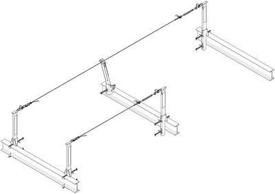 7400087 - SecuraSpan Perpendicular I-Beam HLL Stanchion w/ Base, Fits: 8" to 14" high with flanges up to 2-1/4" thick image 1