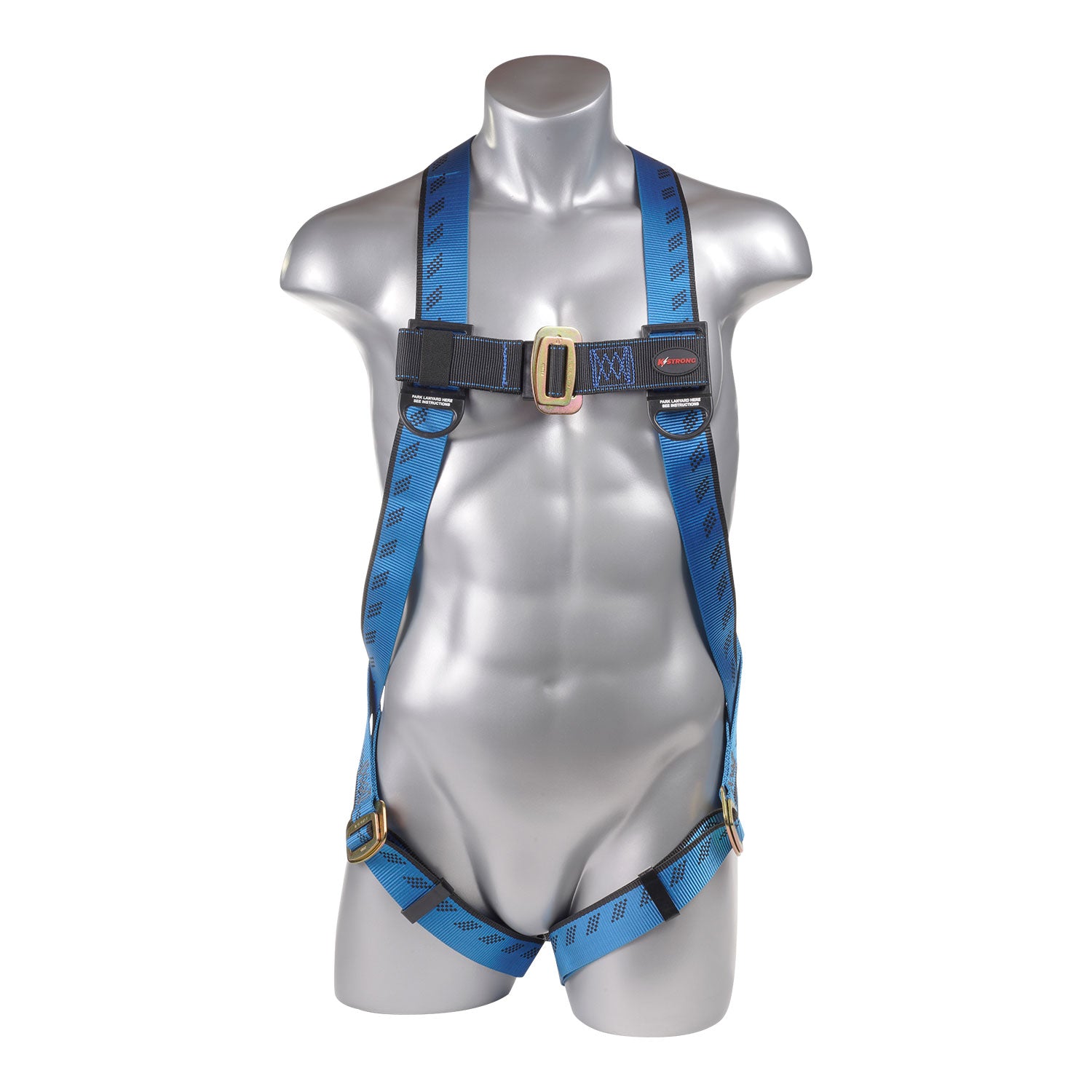 Kapture Essential 3-Point Full Body Harness, Dorsal D-Ring, MB Legs with 6′ Internal SAL with snap hooks, S-L (ANSI) - KStrong image 1