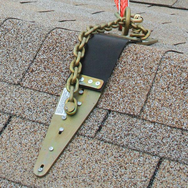 Reusable Rooftop Anchor - For sloped or flat wooden roofs - Easy nail/screw installation - Compatible w/ horizontal lifelines - Self-adjusting O-ring for tie-off - 3M DBI-SALA 2103673 image 1