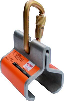 RailDog Sliding Rail Anchor - Installs onto 2-3/4 in. to 3-1/4 in. wide rails - Hands free horizontal mobility - Stainless steel - Carabiner - 3M PROTECTA 2199938 image 0
