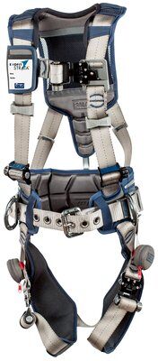ExoFit STRATA Construction Style Positioning Harness - Back &amp; side d-rings - Waist pad &amp; belt - SRL Adapter image 0
