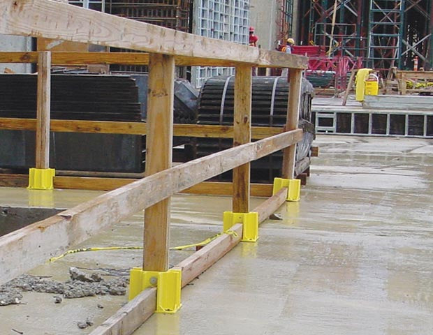 Safety Boot Guardrail System - Reusable guardrail system - Eliminates bracing - Create instant toeboards - Temporary rail construction - Exceeds OSHA guardrail regs  - Made in the USA - Safety Maker SB001 image 7