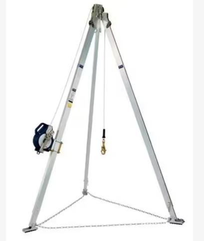 Aluminum tripod w/ 3-way SRL for confined space 50 ft