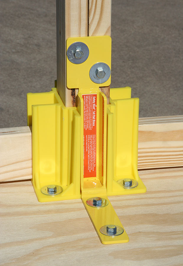 Safety Boot Guardrail System - Reusable guardrail system - Eliminates bracing - Create instant toeboards - Temporary rail construction - Exceeds OSHA guardrail regs  - Made in the USA - Safety Maker SB001 image 9