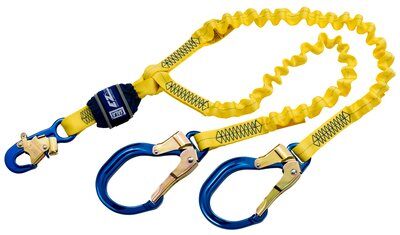 1246193 - EZ-Stop Tie-Off Lanyard, 6 ft. Twin Leg - Connections: Snap Hook / Rebar Hooks image 0