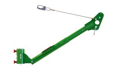 Davit arm for portable fall arrest post - Supports offsets of 32.5 to 36.25 in. - Two Built-in Pulleys - Quick-mount winch/SRL bracket - For offset davit mast - 3M DBI-SALA 8516693 image 1