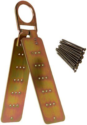Reusable Hinged Roof Anchor - For sloped or flat wood/metal decking - Hinged design - Easy nail or screw installation - Provides roof top anchor point - 3M DBI-SALA 2103676 image 0