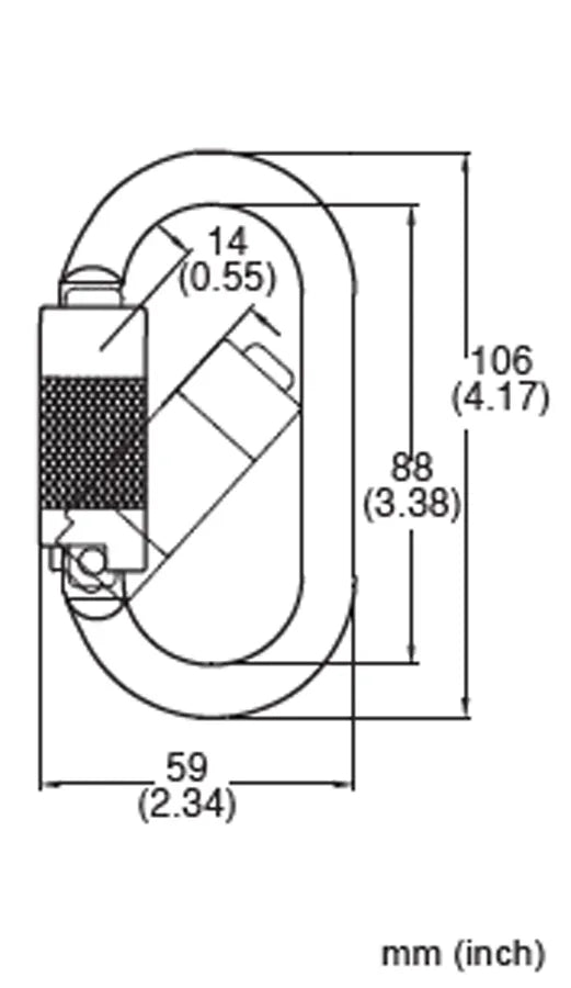 354-6TL Twist-Lock Carabiner - French Creek Fall Safety image 1