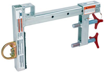 Concrete Parapet Anchor - Fits 1 in. to 14.5 in. wide concrete parapets - Non-damaging clamp-style anchor - Steel d-ring fall arrest anchor - 3M DBI-SALA 8523178 image 0
