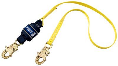6ft. Shock Absorbing Lanyard - Force2 single-leg lanyard - Steel snap hooks on each end - 12ft. free fall and dual capacity rated - 3M DBI-SALA 1246167 image 0