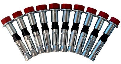 Concrete Anchor Bolts for D-ring (10 pack) - Fits 11/16 in. or 3/4 in. concrete holes - Safety hook-up indicator - Replacement bolts for existing concrete bolt anchor - Sold in packs of 10 - 3M DBI-SALA 2100222 image 0