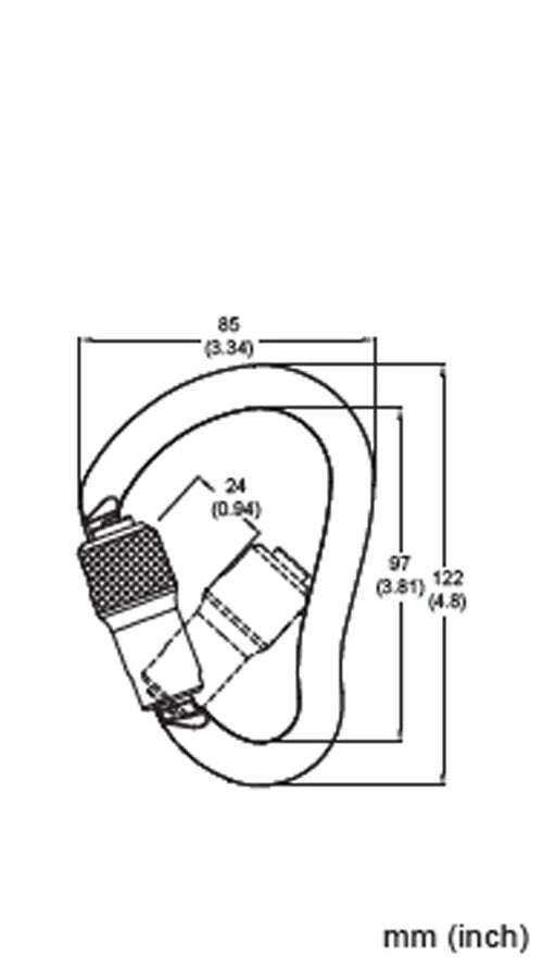 354-3A Aluminum Twist-Lock Carabiner - French Creek Fall Safety image 1
