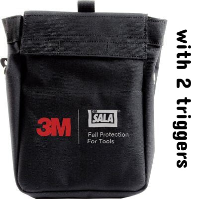 1500126 - Tool Pouch with D-rings &amp; 2 triggers - ( 7.5 in. x 11 in. ) - For storage &amp; tethering of tools - Multiple inner pockets - Belt loops - Triggers - 5 lb. capacity - 3M DBI-SALA image 0