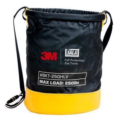 1500140 - 250lb. Safe Bucket - Vinyl bucket w/ 6 D-rings for tool tethering - Hook &amp; loop closure - (15 in. x 12.5 in.) - 1 EA - 3M DBI-SALA image 0