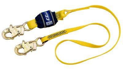 6ft. Shock Absorbing Lanyard – EZ-Stop single-leg web lanyard – User-friendly snap hooks on each end – Repel webbing – Reflective materials – 3M DBI-SALA 1246011 image 0