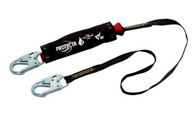 6ft. FR Shock Absorbing Lanyard - Steel snap hooks on each end - Fire resistant webbing - PVC shock pack with FR webbing - Non-metal energy absorber - 3M PROTECTA 1340129 image 0