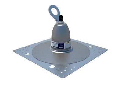 Bitumin Membrane Roof Anchor - Single-ply bitumin membrane and built-up type roofs - Weather proof shrouding - 360-degree rotating D-ring - Compatible w/ Horizontal Lifeline - 3M DBI-SALA 2100142 image 0
