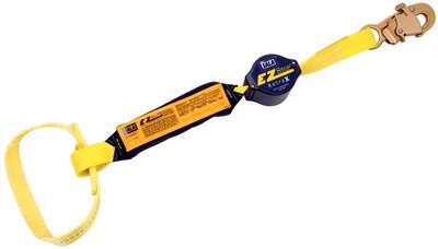 6ft. Retractable Lanyard - Web loop on one end and snap hook on other - Adjustable overall retraction length - Expands and contracts from 2.5ft. up to 6ft. in length - Soft-pack energy absorber - Impact indicator - 3M DBI-SALA 1241463 image 0