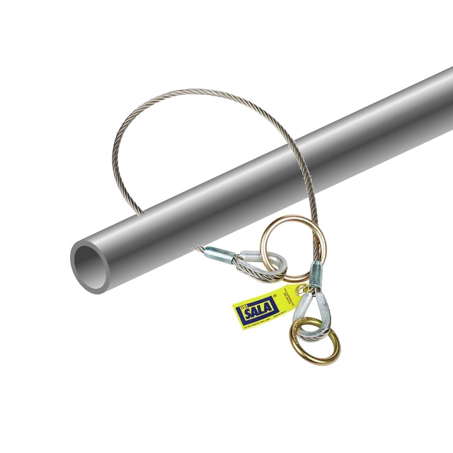Steel Tie-off Adapter with O-ring – Pass-thru tie-off adapter - 3/8 in. 7x19 stainless steel cable -  For steel beams, pipes and scaffolding - Fall arrest anchor point - 3M DBI-SALA image 1