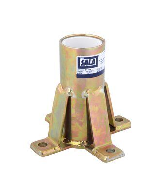 Floor Mount Davit Base, Zinc-plated - Bolts to concrete or steel floors - Permanent davit base - For confined space davit mast - 3M DBI-SALA 8516190 image 0