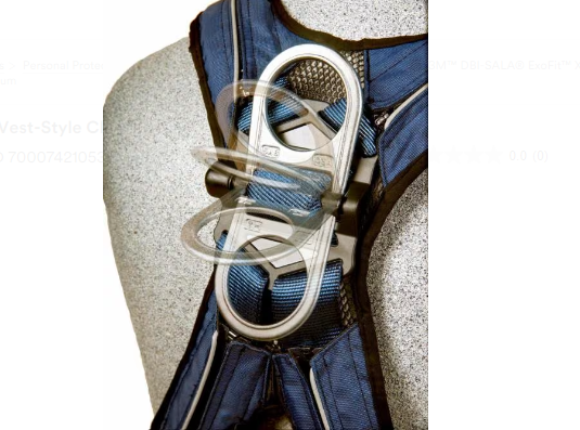 DBI-SALA 1110201 Exofit XP Harness with Back and Front D-Rings, Tongue Buckle Leg Straps SIZE: MEDIUM image 2