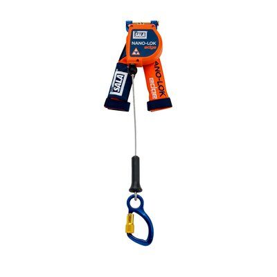 3500214 - Nano-Lok edge (SRL) Self Retracting Lifeline - 8ft. (2.4m) - Galvanized Steel lifeline w/ aluminum carabiner - Single leg - For horizontal use / leading edge - Single-pin connector image 0