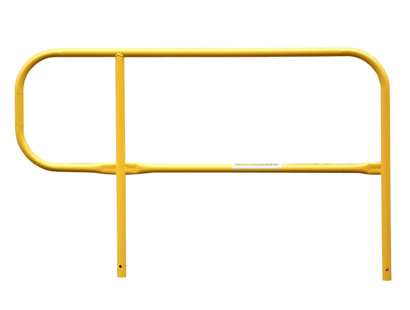 SR2K Finishing rail with 24" bull nose - Eliminates tripping hazards at ladder landings - Used to secure access points - Offset rail base for safer transitions - Non-penetrating design - BlueWater SR2000 image 0