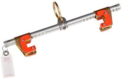 Sliding Beam Anchor - Fits beam flange 3-1/2 to 14 in wide - Corrosion resistant - Fully adjustable - Guarded lock - Replaceable wear pads - 3M PROTECTA 2104703 image 0