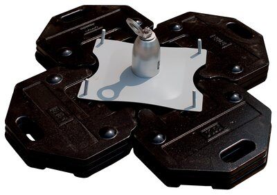 Freestanding Roof Top Fall Arrest Anchor - Non-penetrating design - Built-in shock absorber - Sixteen 45 lbs. counterweights - Portable and reusable - 3M DBI-SALA 2100185 image 0