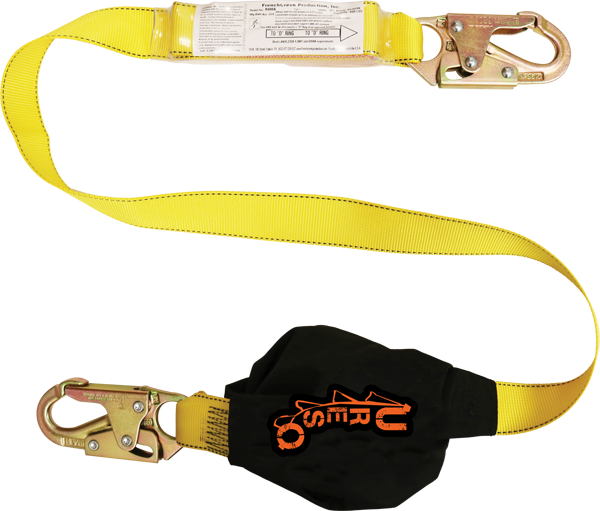 6' Shock-Absorbing Lanyard with U-RES-Q Rescue Ladder Pouch - French Creek Fall Safety R490A image 0