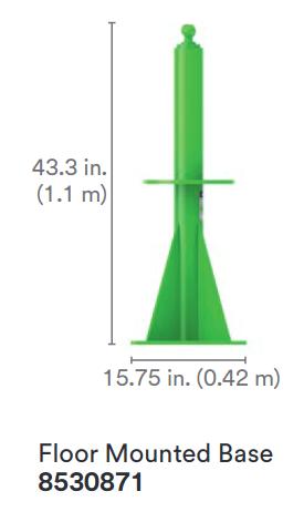 M200 Permanent Floor Mount Base - Permanently floor mounted design - Works with all M200 Masts - Corrosion Resistant- 3M DBI-SALA Flexiguard 8530888 image 1