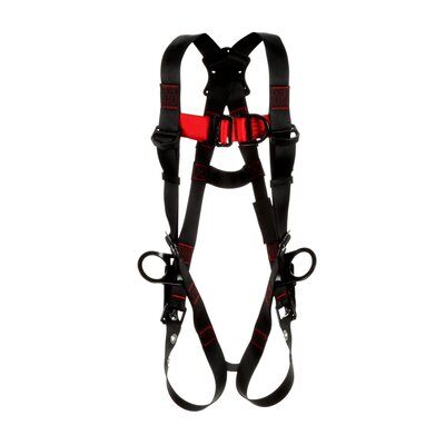 PROTECTA Vest-Style Positioning/Climbing Harness - Front, back & side D-rings - Tongue-buckle leg straps - Pass-thru chest strap image 0