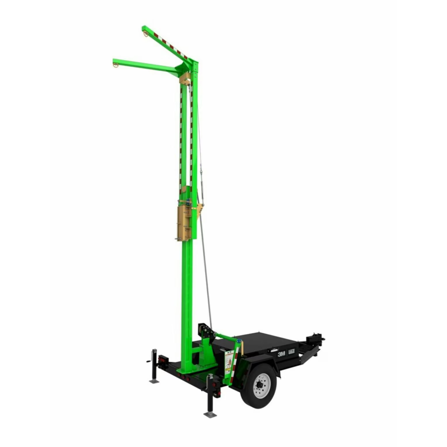 Flexiguard Trailer Mounted Adjustable Height Anchor System, 2 User, 12.75-20.5 ft - 3M DBI-SALA image 0