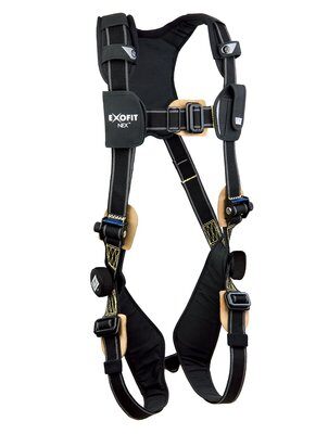 ExoFit NEX Arc Flash Harness - Back D-ring - Nomex/Kevlar FR webbing - Arc flash rated - Pass-thru leg straps - PVC-coated hardware - SRL adapter image 0