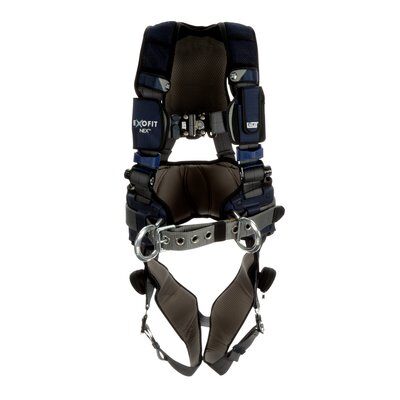 Sewn in Hip Pad & Belt Blue/Gray Small 1113121 Construction Harness Alum Back/Side D-Rings DBI/Sala Exofit NEX Locking Quick Connect Buckles