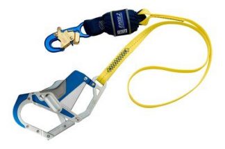 3M™ DBI-SALA® Force2™ Shock Absorbing Lanyard 1246414, Yellow, 1 EA 3M Product Number 1246414, 3M ID 70804440520 - 6 ft. (1.8m) single-leg web Force2™ with aluminum snap hook at one end, aluminum Comfort Grip snap hook at leg end.