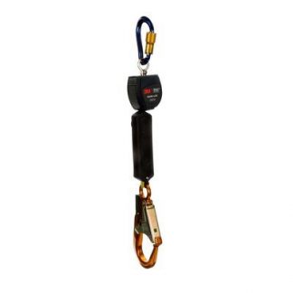 3M™ DBI-SALA® Nano-Lok™ Self Retracting Lifeline with Anchor Hook, Single-leg, Web 3101236, 6 ft. (1.8m), 1 EA - 6 ft. (1.8m) of 3/4" (19mm) Dyneema® fiber and polyester web and aluminum rebar hook on leg end, swiveling anchor loop with aluminum carabiner.
