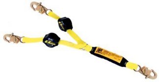 3M™ DBI-SALA® Retrax™ 100% Tie-Off Shock Absorbing Lanyard 1241480, 1 EA 3M Product Number 1241480, 3M ID 70007432415 - 6 ft. (1.8m) double-leg 100% tie-off retractable web and snap hooks at each end.