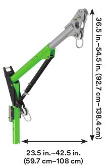 3M™ DBI-SALA® Confined Space Adjustable Offset Upper Davit Mast 8518006, 1 EA - 23-1/2 in. to 42-1/2 in. (59.7 to 108 cm) adjustable offset upper davit mast with 36.5 in. to 54.5 in. (92.7 to 138.4 cm) anchor point height.