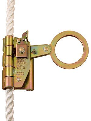 100-Foot Guardian Fall Protection 11333 VL58-100 Standard 5/8 Inch Thick 3 Strand White Polydac Rope with Snaphook End